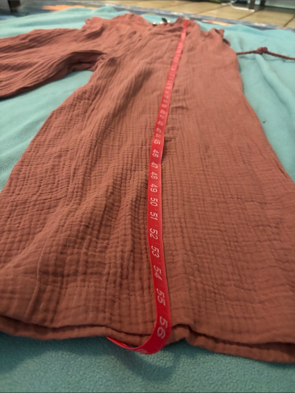 Universal Thread Sleeveless Gauze Jumpsuit in Rust - Picture 8 of 8